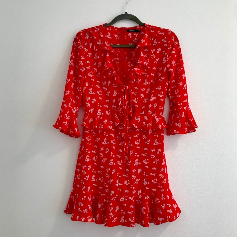 Asos Red Floral Mini Dress❣️